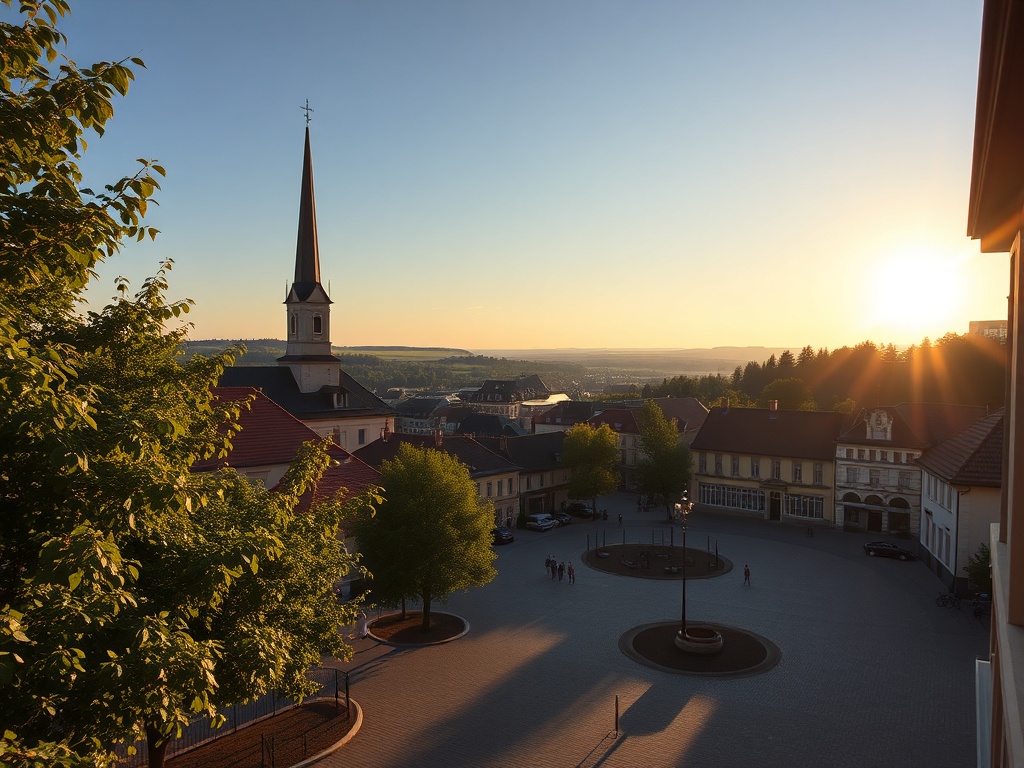 Malowniczy krajobraz Puszczy Sandomierskiej w okolicach Stalowej Woli, z widocznym fragmentem szlaku turystycznego.