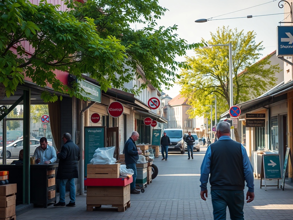 Plakat informacyjny o budowie mieszkań treningowych i wspomaganych w Stalowej Woli z logo miasta